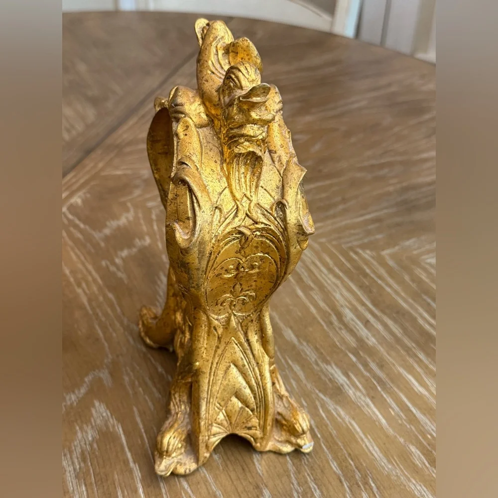 Richard Ward Winchester Gold finish Ornate Fish Design mantle Clock